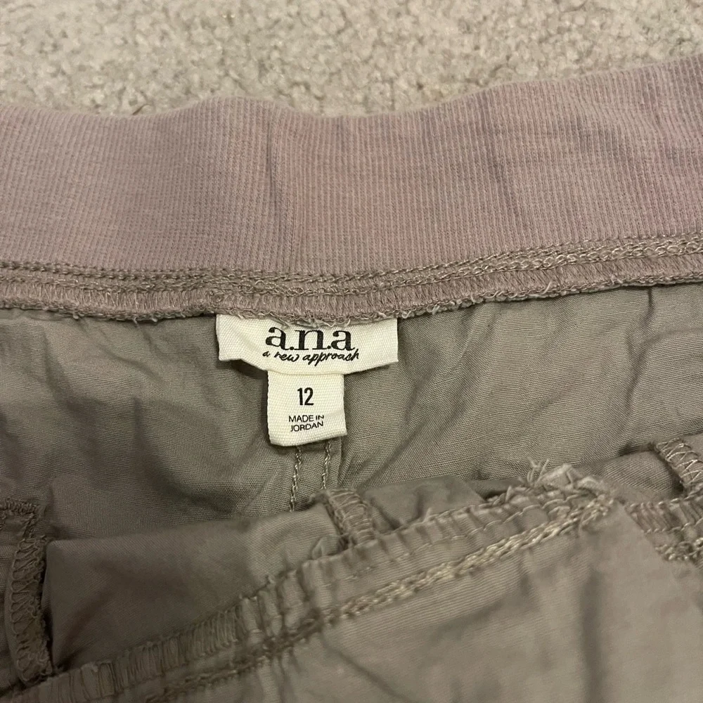 a.n.a Tan Cargo Shorts with Drawstring Waist